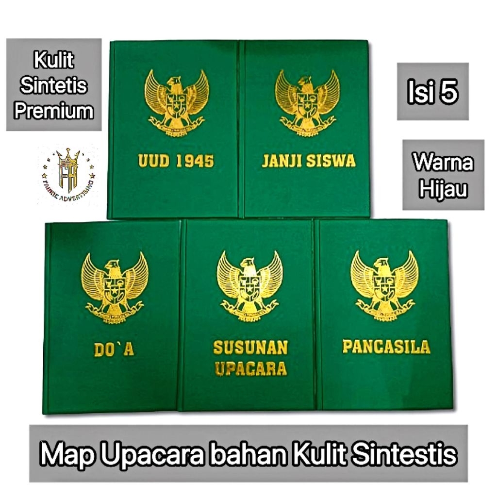 

PAKET 5 MAP UPACARA BAHAN KULIT SINTETIS WARNA HIJAU PREMIUM