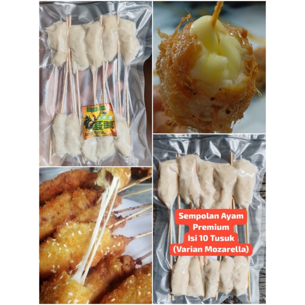 

Sempol Ayam Premium isi Keju Mozzarella isi 10 tusuk Frozen Food