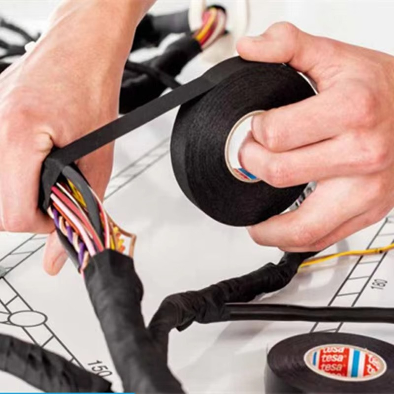 

Lakban Kabel Kain Hitam Adhesive Tahan Panas untuk Bungkus Kabel Isolasi Kabel Kain Selotip Kabel Tahan Panas Pembungkus Kabel Isolasi Kain Lakban Kain Kabel Isolasi Kabel Motor Mobil Mesin