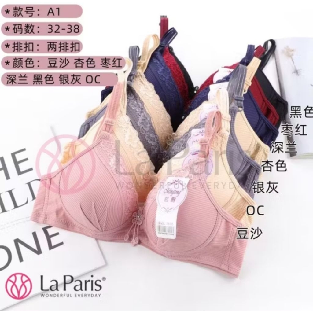 Bra wanita La Paris busa Push Up tanpa kawat kait 2