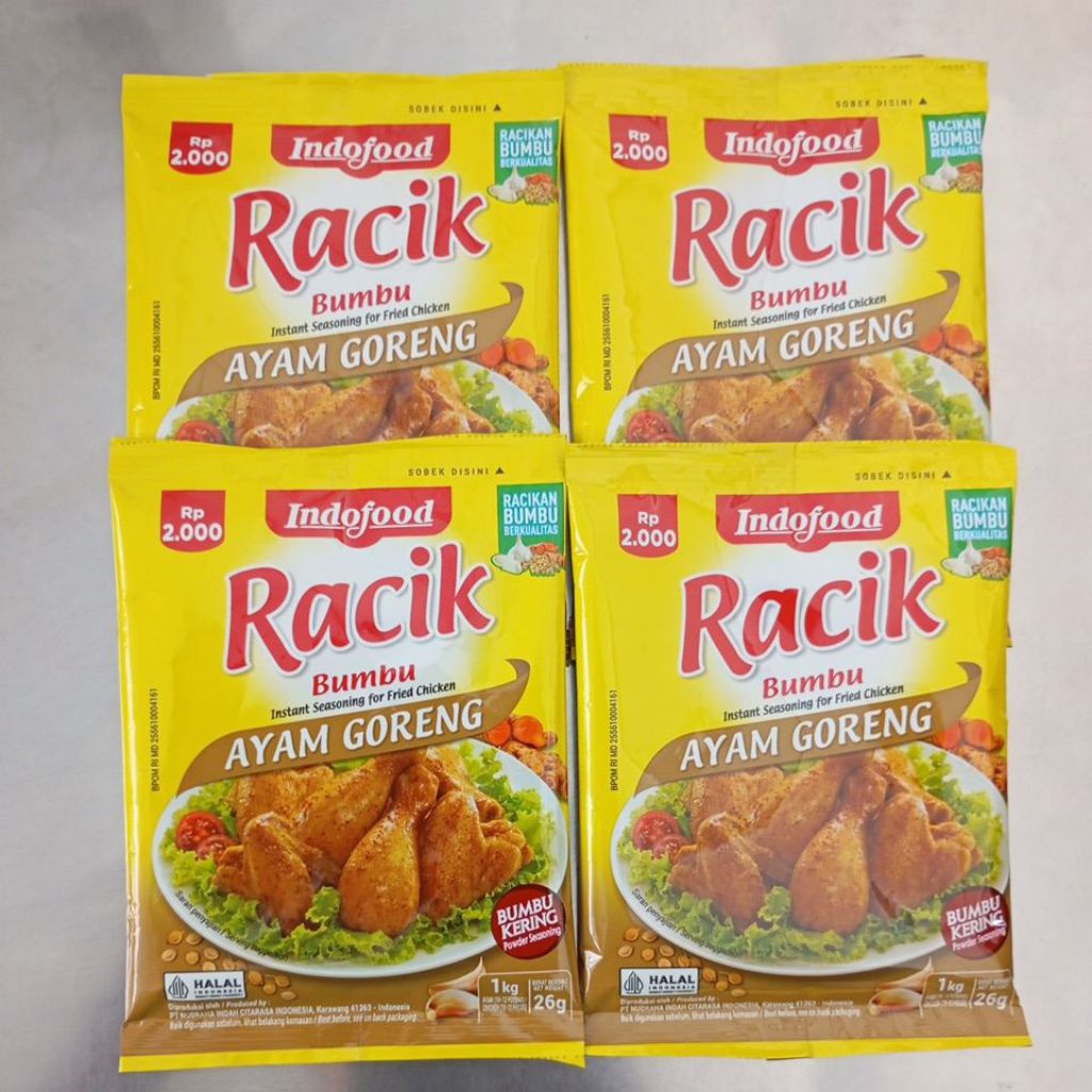 

Racik ayam goreng 26gr 3pcs