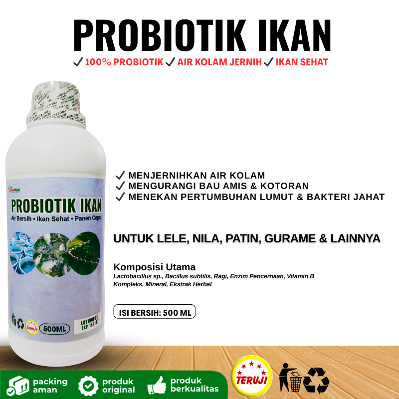 Probiotik ikan/Probiotik ikan lele,nila,gurame/probiotik seplemen ikan/Probiotik ternak ikan kolam
