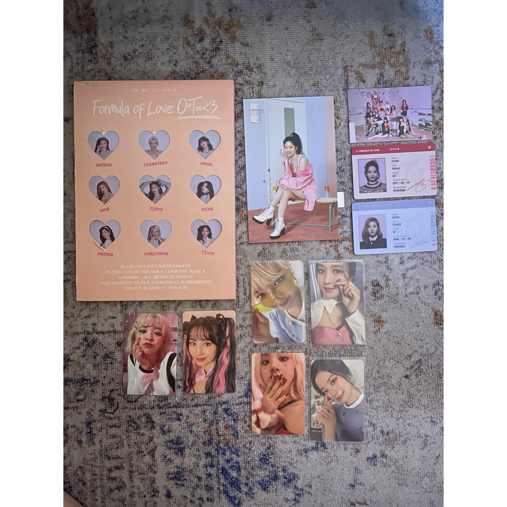 ALBUM PHOTOCARD TWICE OFFICIAL FORMULA OF LOVE MOMO JEONGYEON JIHYO DAHYUN CHAEYOUNG MINA