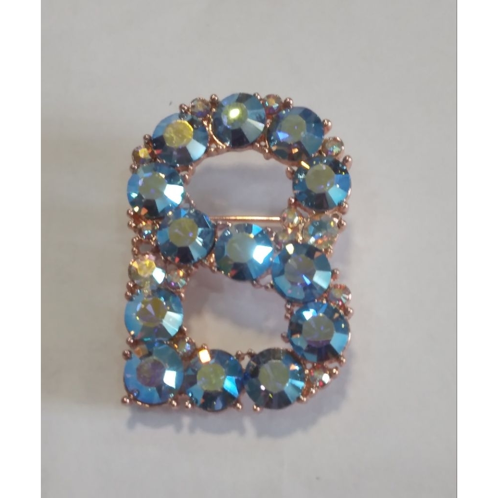 Buttonscarves Orlin Brooch - Blue (As Is)