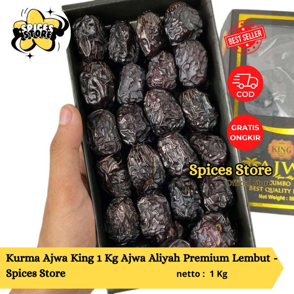 

Kurma Ajwa King 1 Kg Ajwa Aliyah Premium Lembut - Spices Store - Kurma Murah Lembut