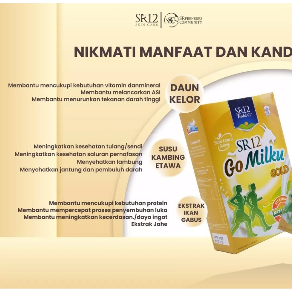 

NEW!!! GoMilku Gold SR12 200gr & 600gr Susu Kesehatan dan 0 Gula 100% Original