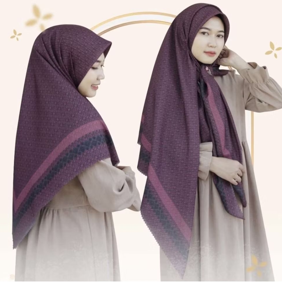 MIINAH - Hijab Segi Empat Voal Premium 130x130|Hijab Syari Raqeema Unlimited‎