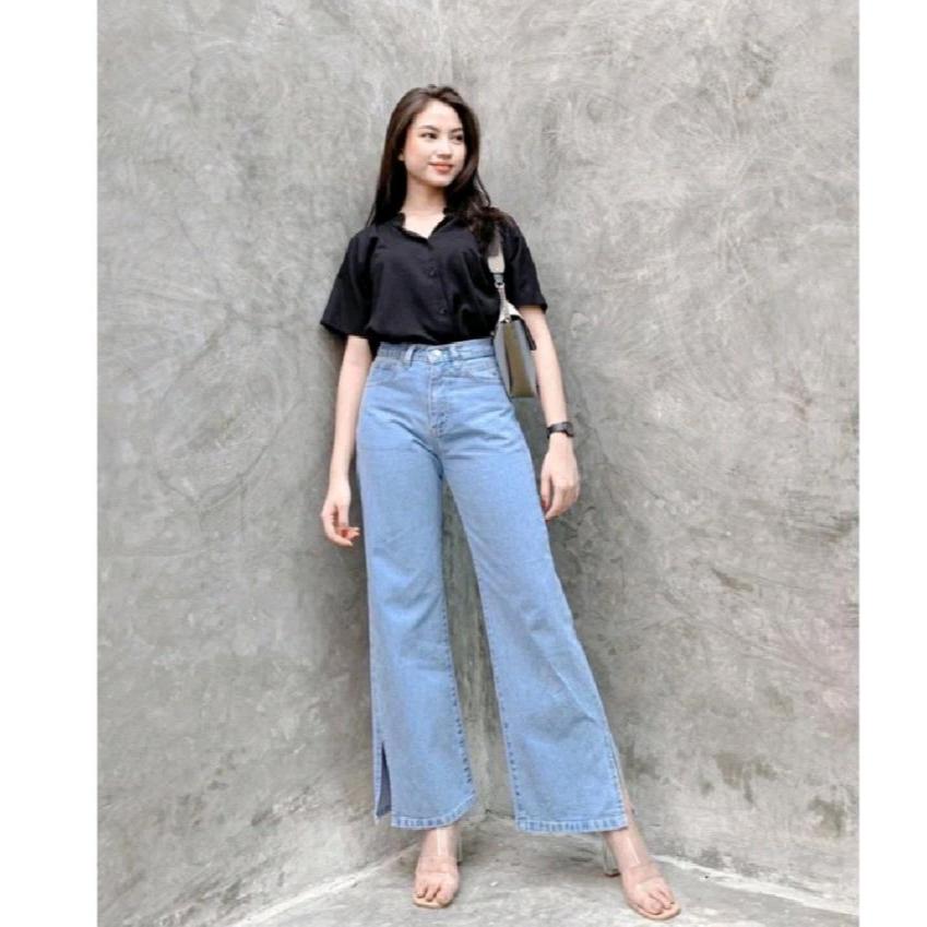 CELANA JEANS HIGHWAIST CUTBRAY BELAH SAMPING PREMIUM JEANS 13'OS // Celana Jeans Highwaist Premium /