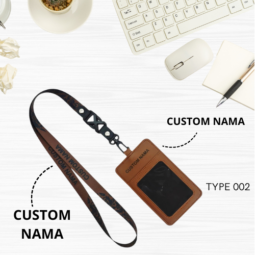 

LuxeBag | Gantungan kartu id card emoney kereta di leher | Lanyard | Gantungan kulit asli premium