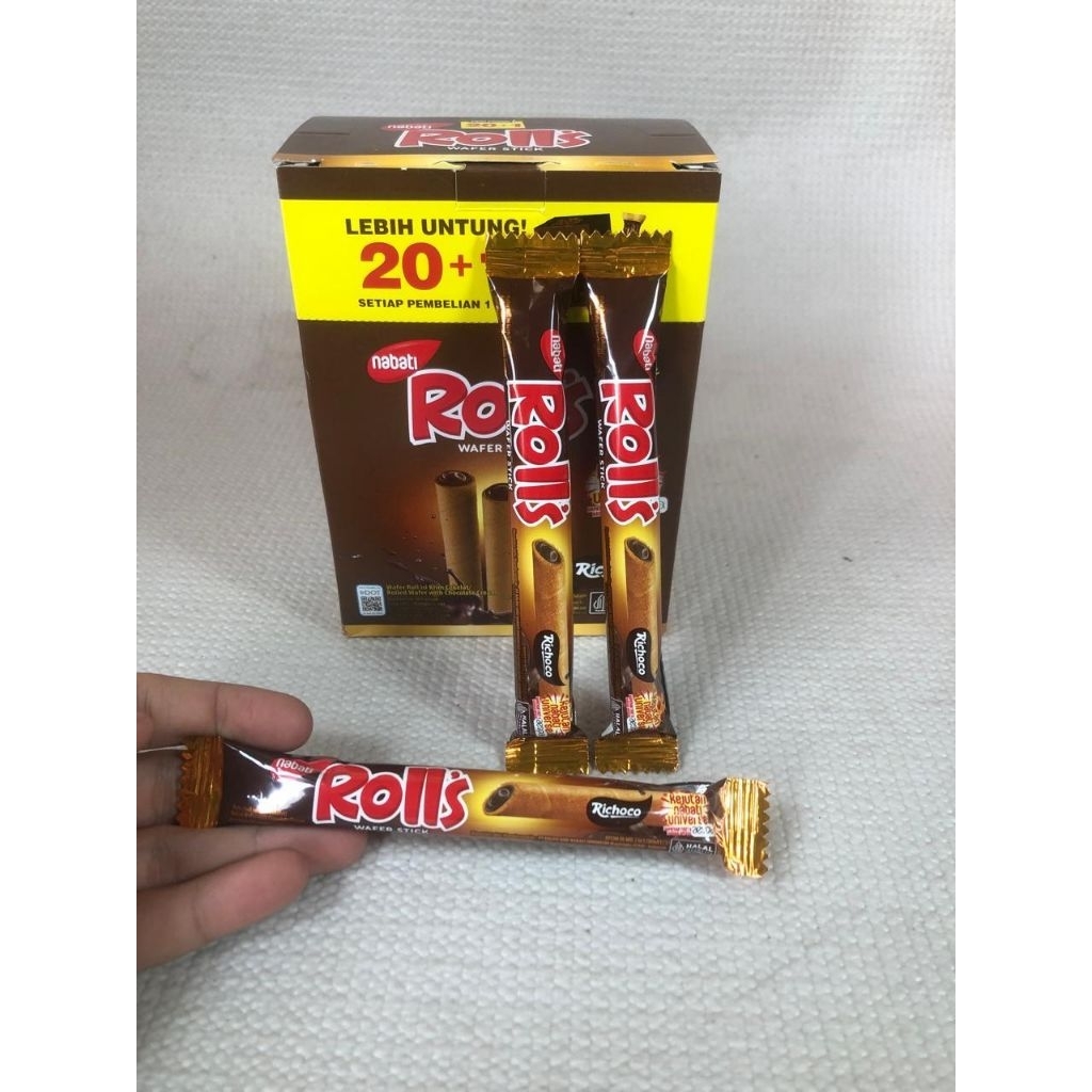 

Nabati Rolls Keju dan Cokelat 1box 20pcs