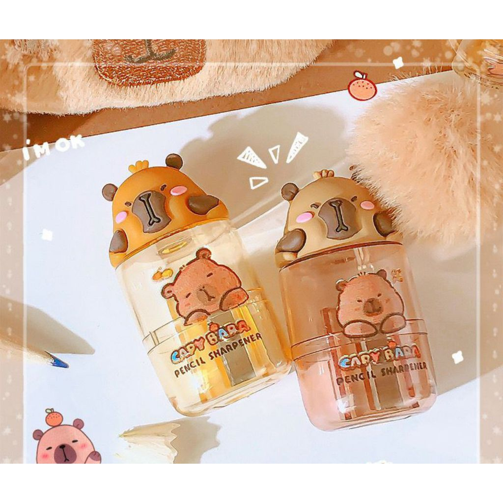 

Rautan Pensil Capybara 3D — Desain Lucu & Gemesin