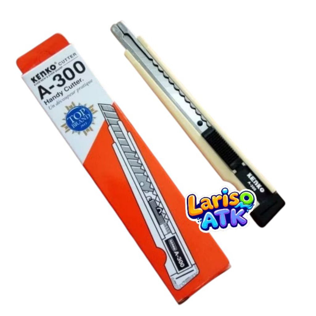 

(1 PCS) KENKO CUTTER / Cutter KENKO Kecil / Kater KENKO Kecil Pemotong Kertas A-300 (9mm Blade)