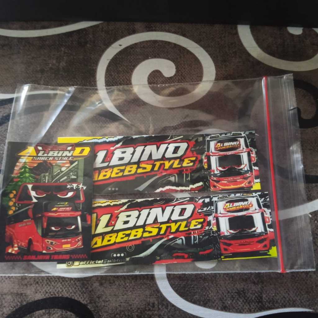 

stiker bus sanjaya trans "albino