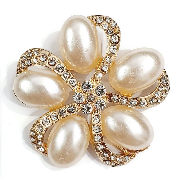 Bros Mutiara Cantik Murah Love Aksesoris Wanita/Bros Dada Permata Kristal