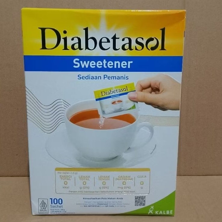 

diabetasol sweetener 100 sachet sediaan pemanis 150g