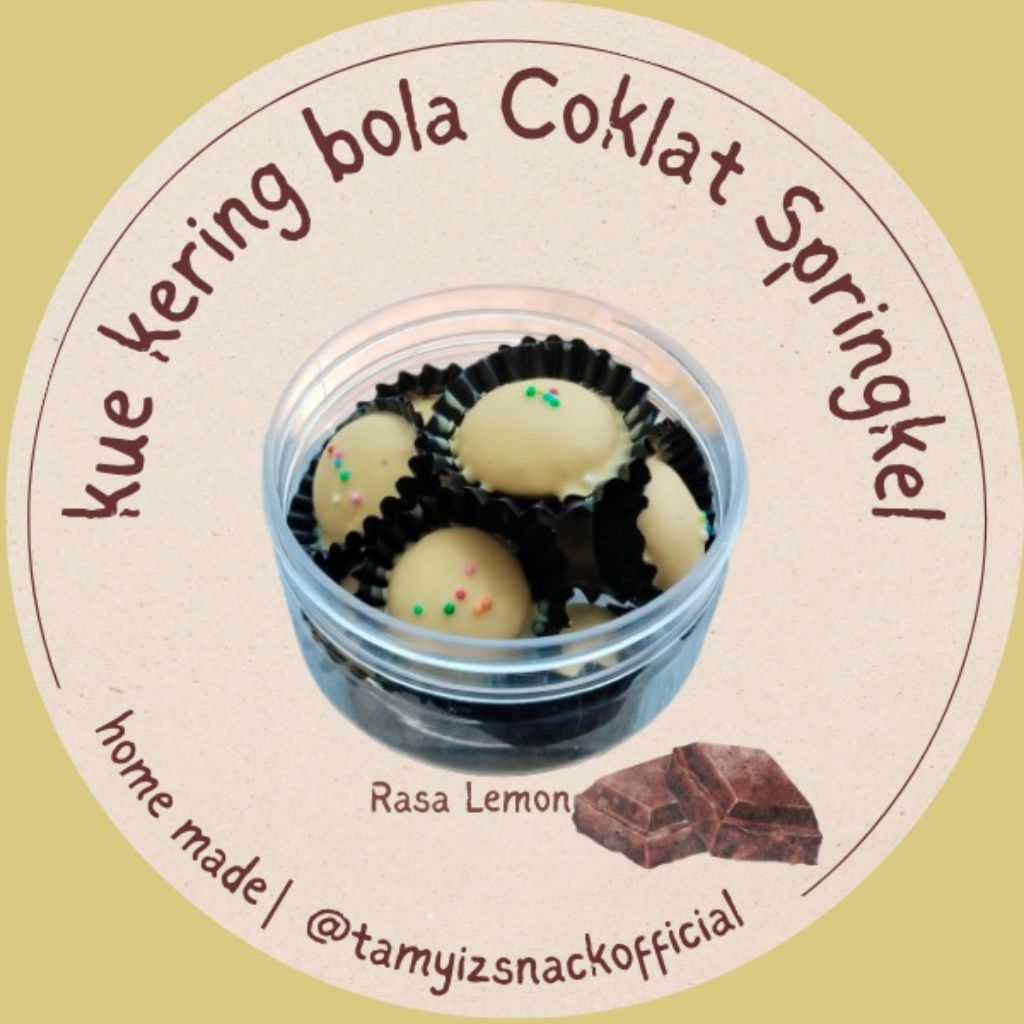 

Kue Kering Bola Coklat Springkel isi 9 Pcs