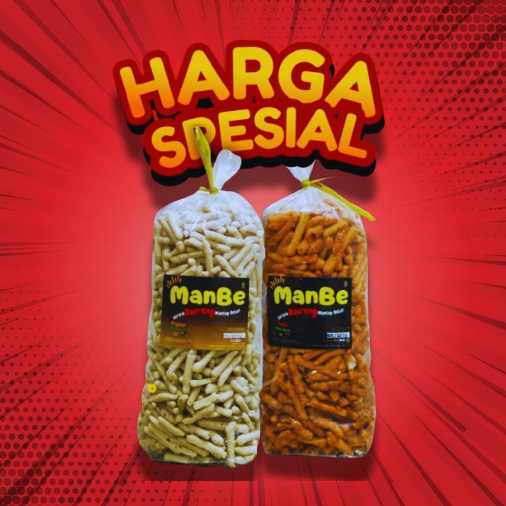 

NgemlYuk - Bundle Mix 1Kg Basreng Pedas Daun Jeruk Dan Original - Renyah dan Gurih untuk Ngemil by MANBE - Basreng Kemasan Pouch - Basreng Kemasan Standing - Basreng Kemasan Ziplock - basreng kemasan pouch daun jeruk