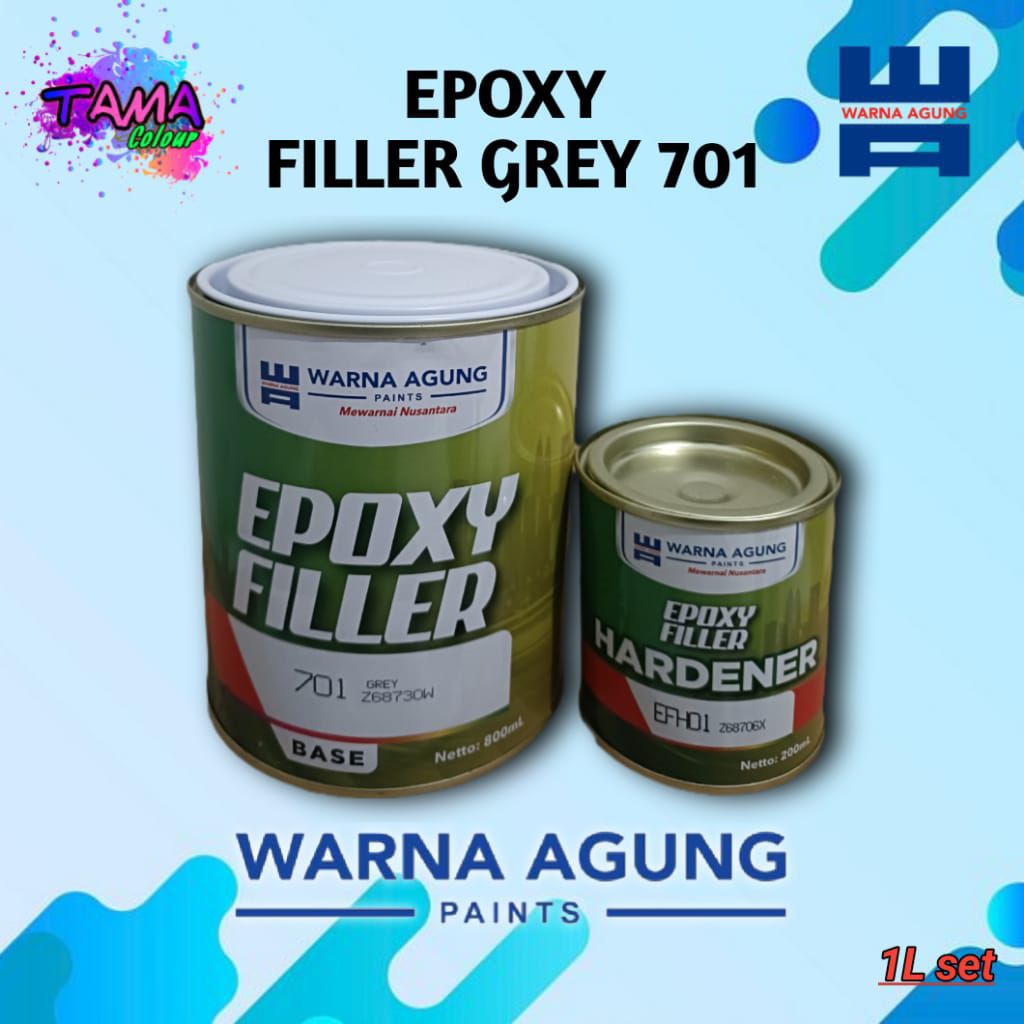Epoxy filler 1Ltr / Cat dasar / Epoxy filler Grey / Epoxy filler White / Epoxy filler Black