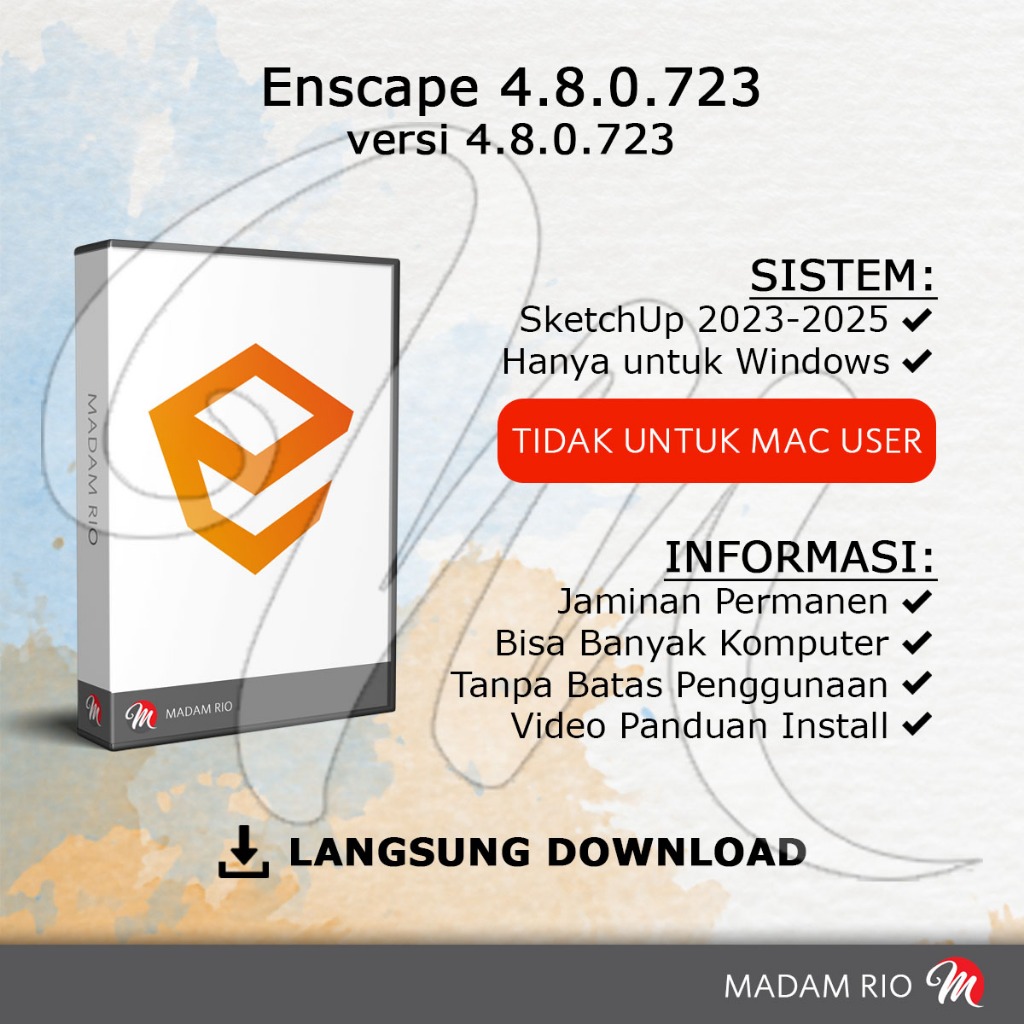 Enscape 4.8.0.723 atau Enscape 3D Lisensi Permanen OS WIN Termasuk Asset Library ONLINE