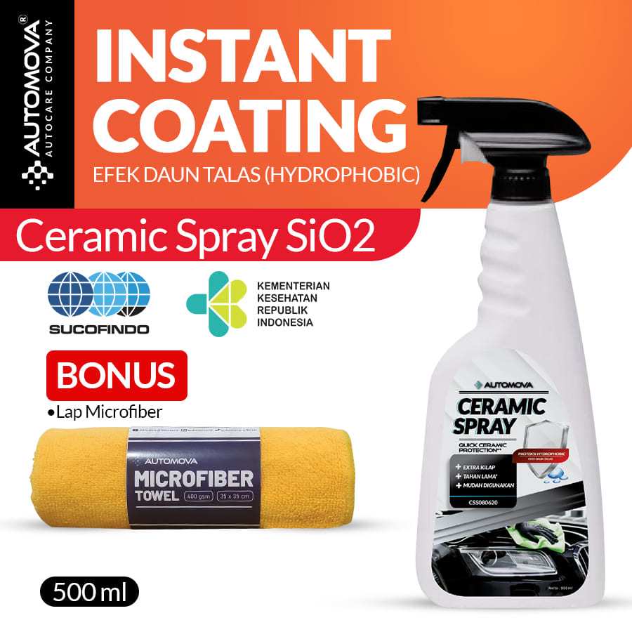 AUTOMOVA - Instant Coating Pengkilap Body Pelapis Kaca Mobil Nano Semi Coating