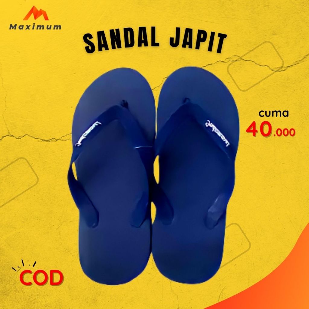 Sandal Jepit Karet Rubber Pria Kekinian/Sendal Japit Karet Casual Polos/Sandal Jepit Indomaret