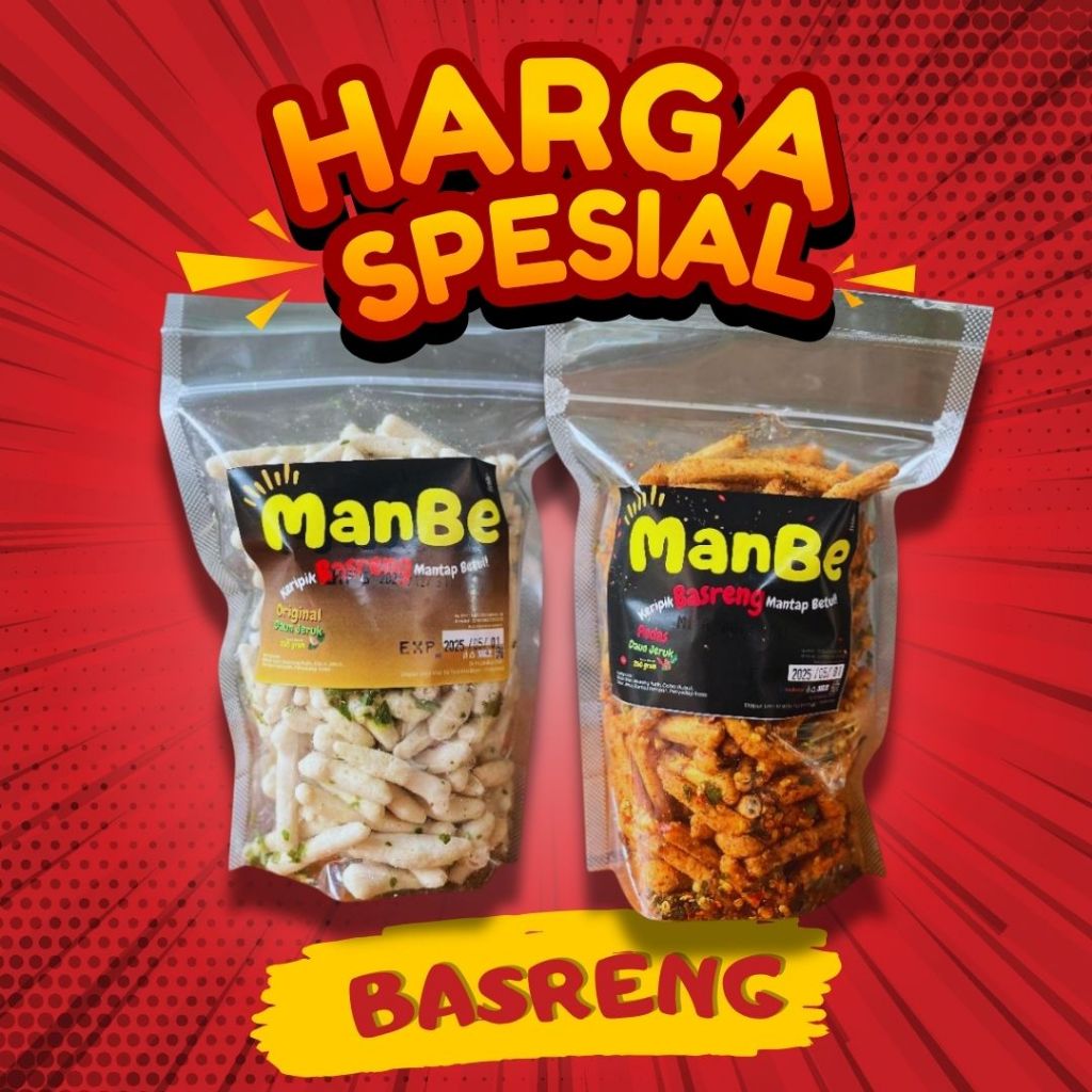 

NgemlYuk - Basreng Pedas Daun Jeruk 500gr - Gurih & Renyah By MANBE - Basreng Kemasan Pouch - Basreng Kemasan Standing - Basreng Kemasan Ziplock - basreng kemasan pouch daun jeruk