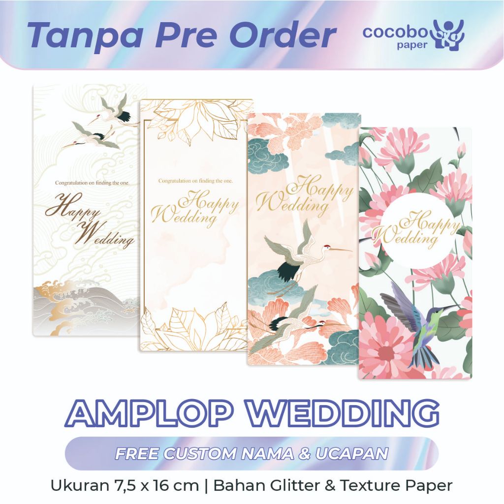 

Amplop Wedding Custom Angpau Kondangan Angpau Wedding Custom | Cocobo Paper