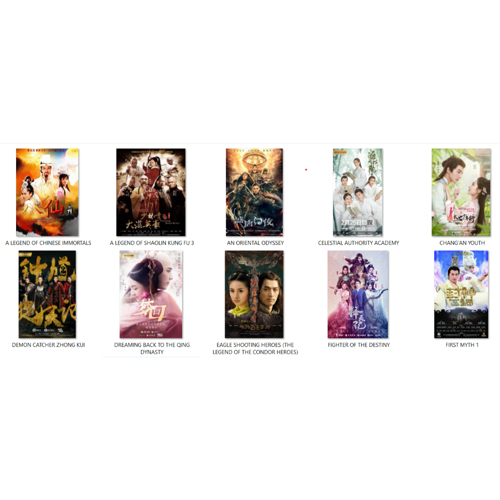 Serial mandarin A Legend of Chinese Immortals, A Legend of Shaolin Kung Fu 3,An Oriental Odyssey,Cel