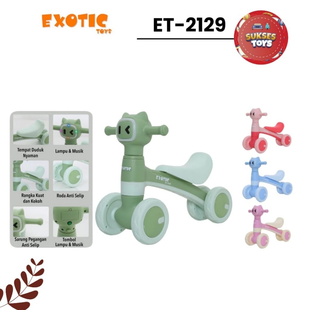 BALANCE BIKE EXOTIC ET-2129 SEPEDA KESEIMBANGAN ANAK