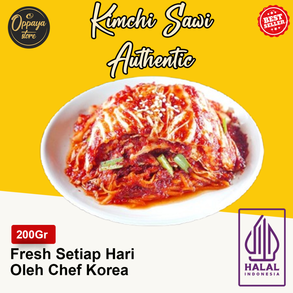 

Kimchi Sawi Original Korea 200g Halal - Asli Pedas Gurih Segar & Renyah Cocok Sebagai Camilan Sehat