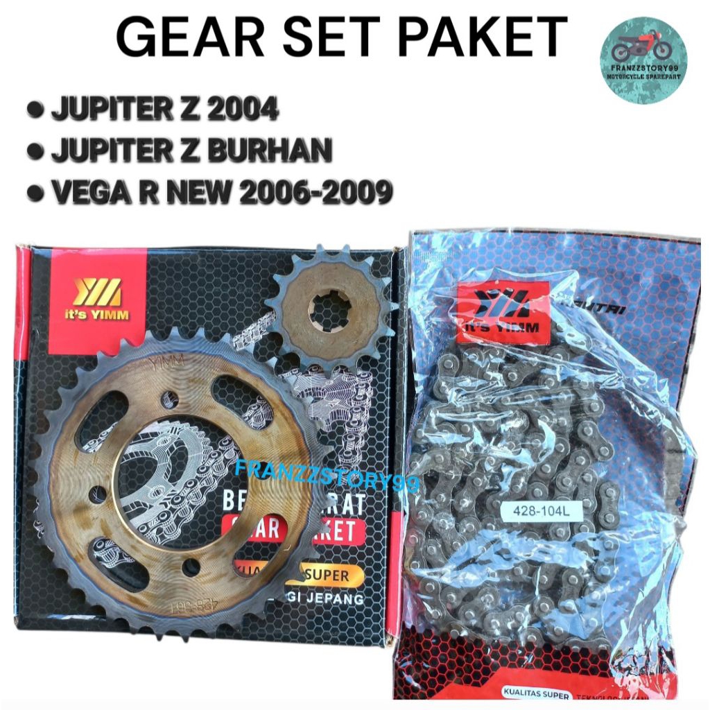 GEAR SET GEAR PAKET JUPITER Z BURHAN VEGA R NEW Yimm