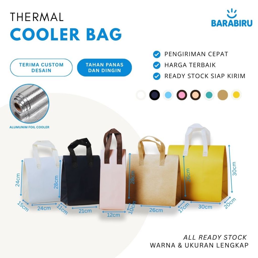 

[ Cooler Bag ] Goodie Bag Alumunium Foil Tas Bekal Lunch Box Insulated Bag Tahan Panas & Dingin
