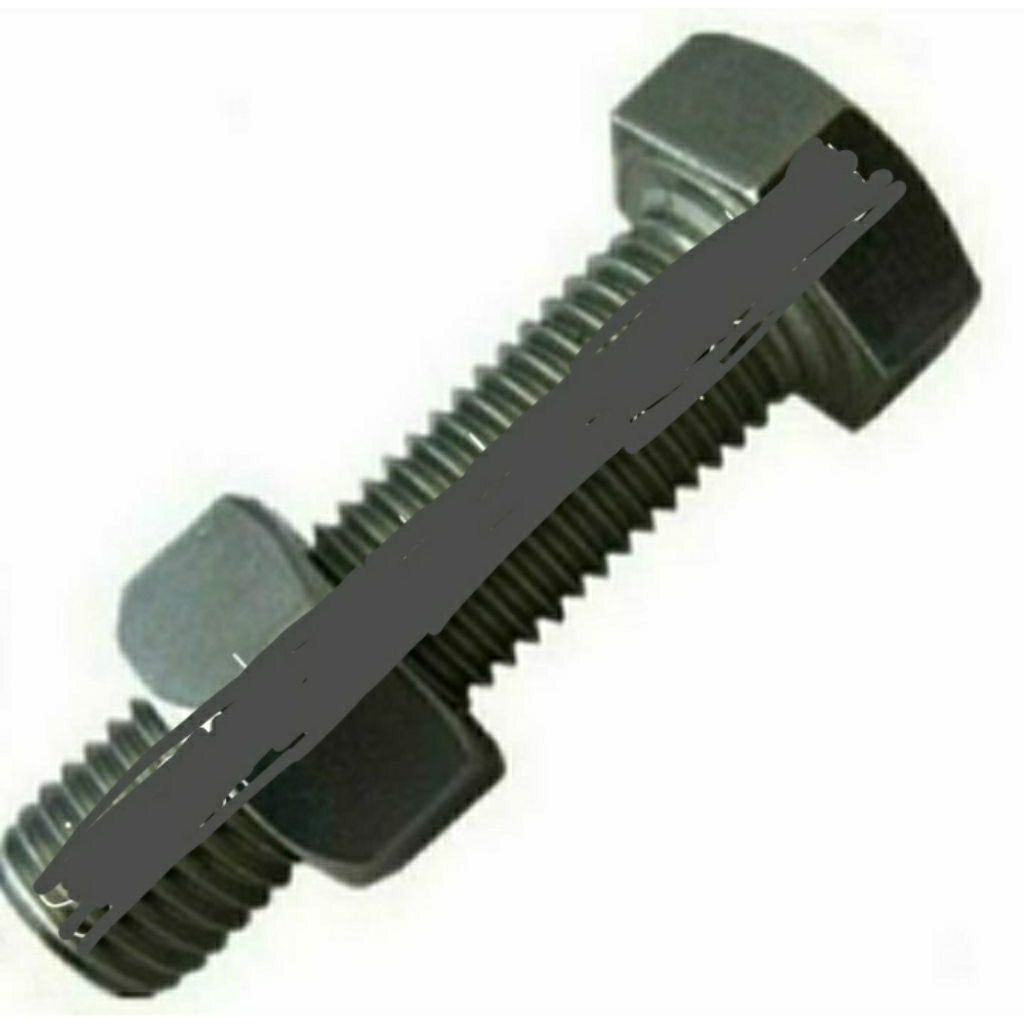 Baut 10 drat kasar panjang 5cm Baut mur unc 1/4×2