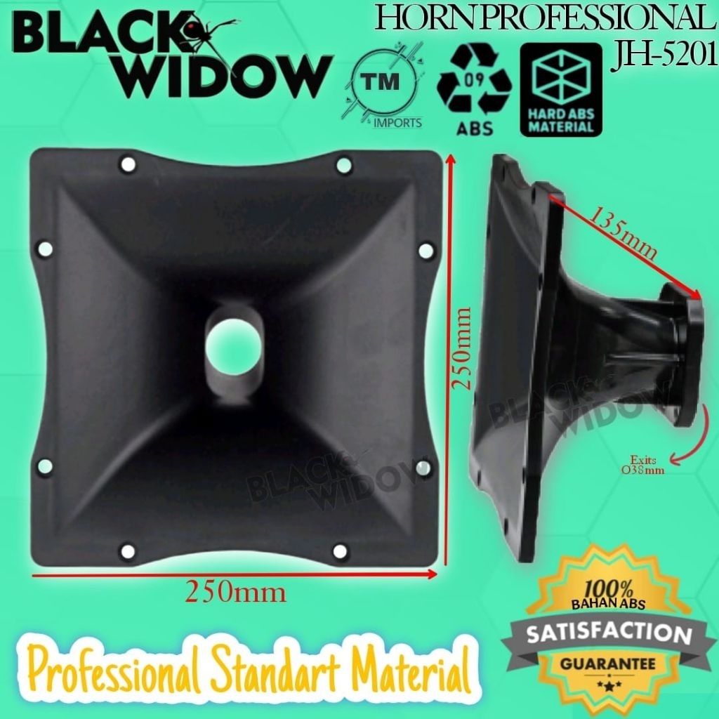 HORN TWEETER IMPORT JH 5201 HORN RCF ABS 25x25x14cm EXITS 38mm