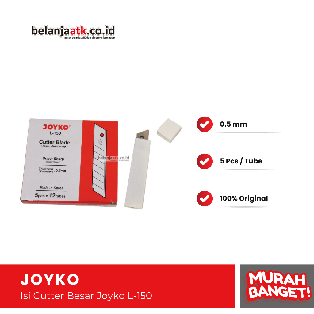 

Isi Cutter Besar Joyko L-150 0.5 mm / Refill Pisau Kater