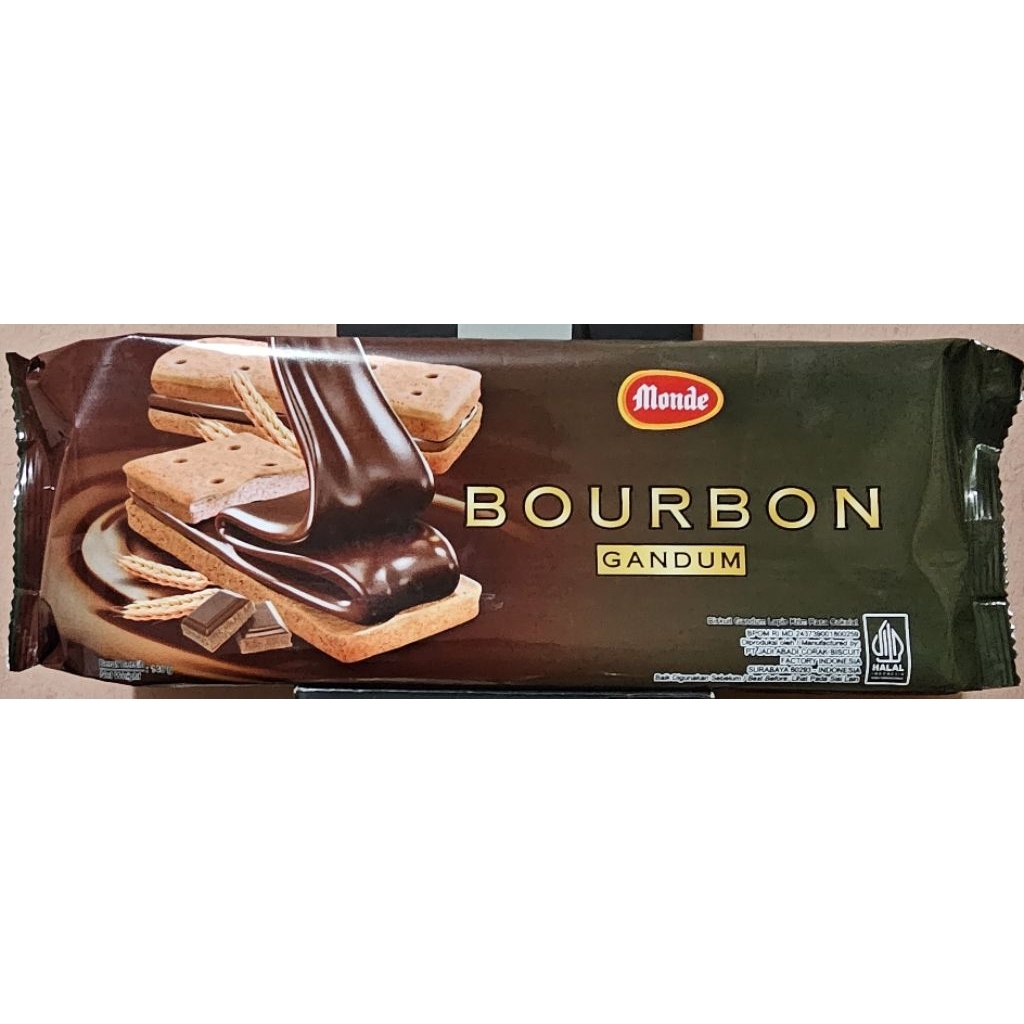 

Monde Bourbon Gandum 140g - Biskuit Gandum Lapis Krim Coklat