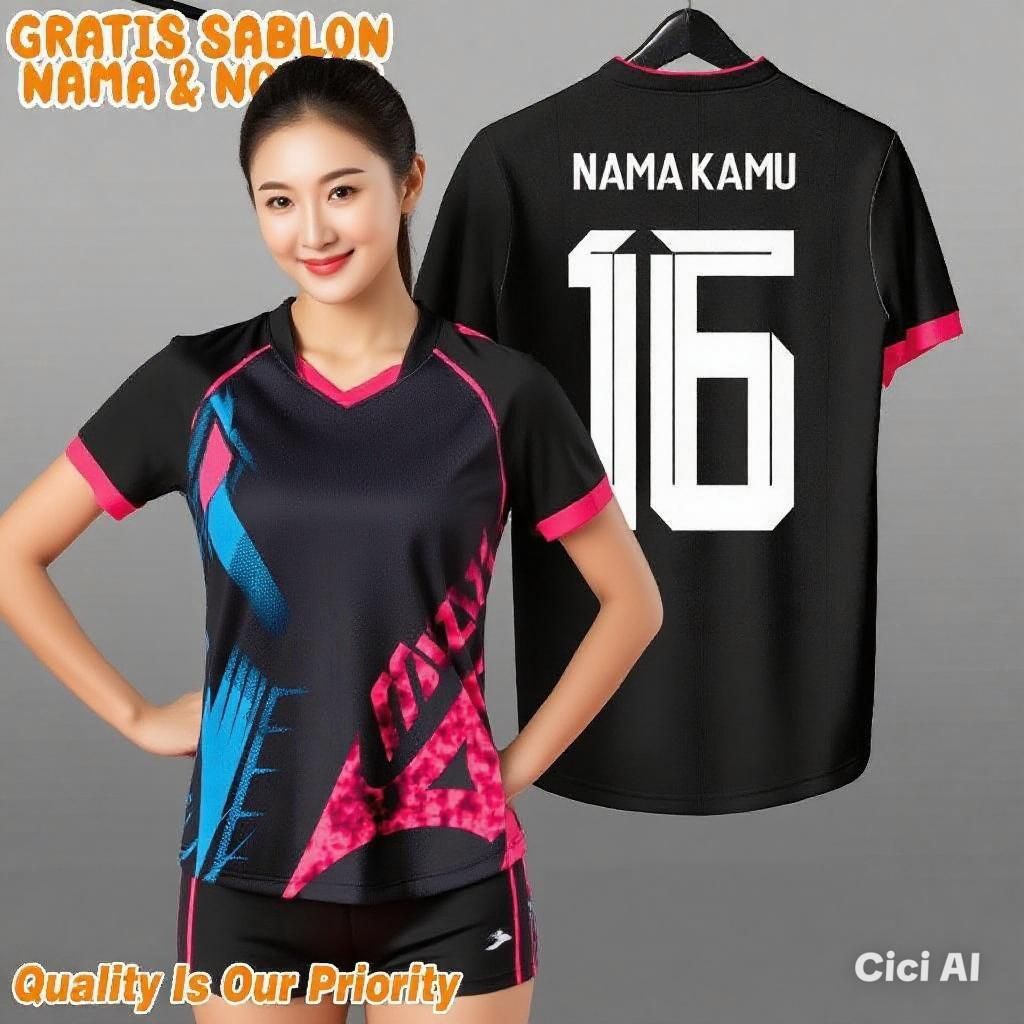 BAJU VOLLY BALL PRIA WANITA CUSTOM NAME SET