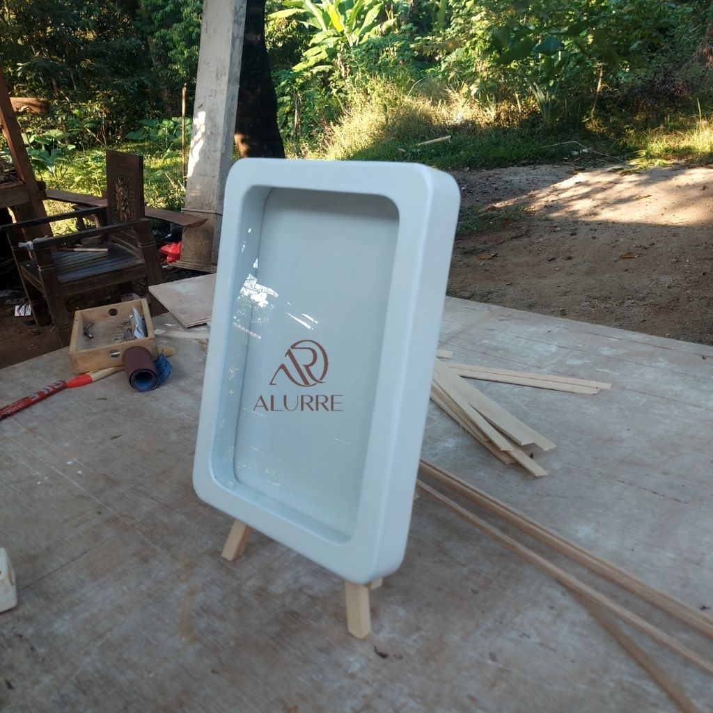 PromoFrame Mahar Oval Bingkai  Foto Mahar Pernikahan Kotak 3D Akrilik