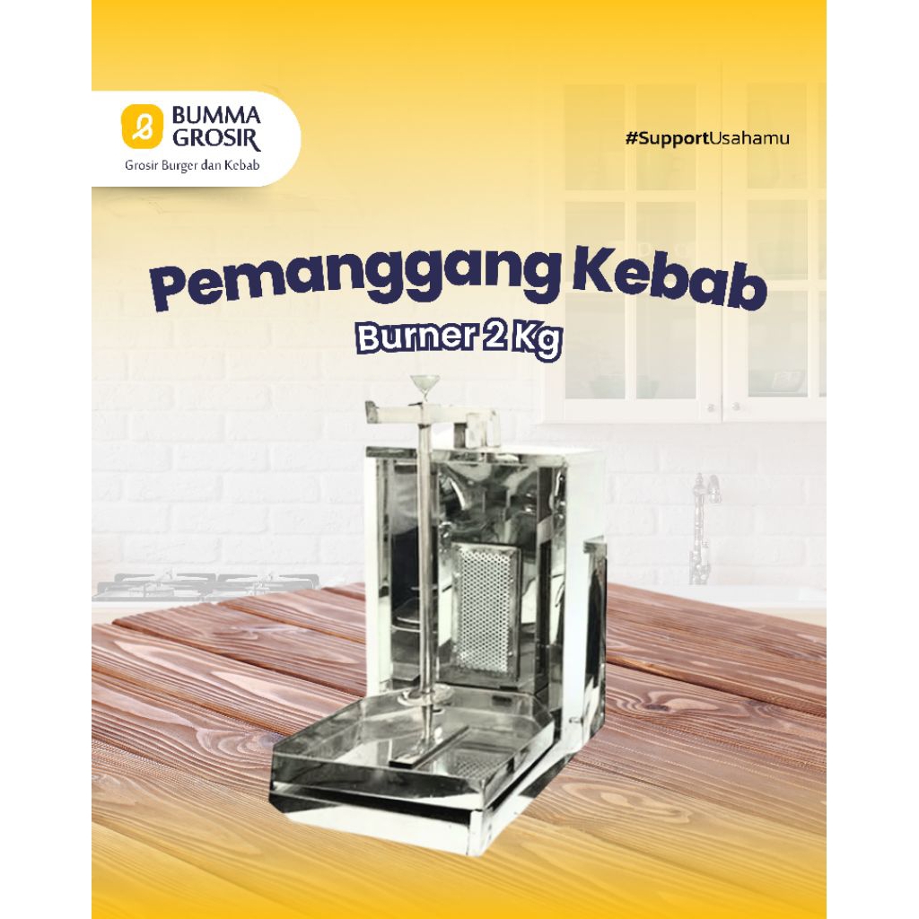 Alat pemanggang kebab - Kebab Grill Low Pressure - Burner kebab otomatis - Alat bakar daging kebab f