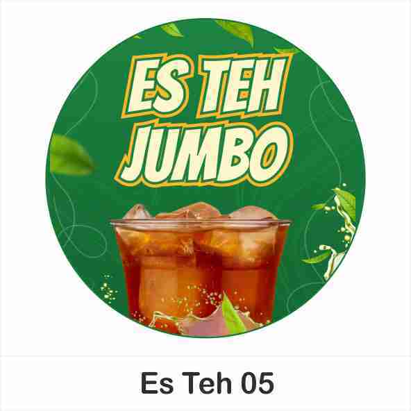 

[160pcs] Stiker Es Teh Jumbo Stiker label Cup V.1