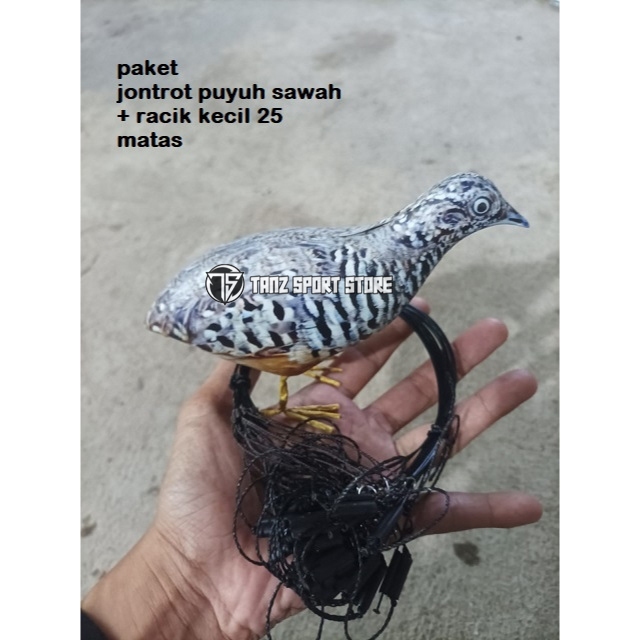 PAKET RACIK BURUNG KECIL 25 MATA 2 METER JERAT MANUK PUYUH BURUNG TIKUSAN PLUS JONTROT BURUNG MIRIP 