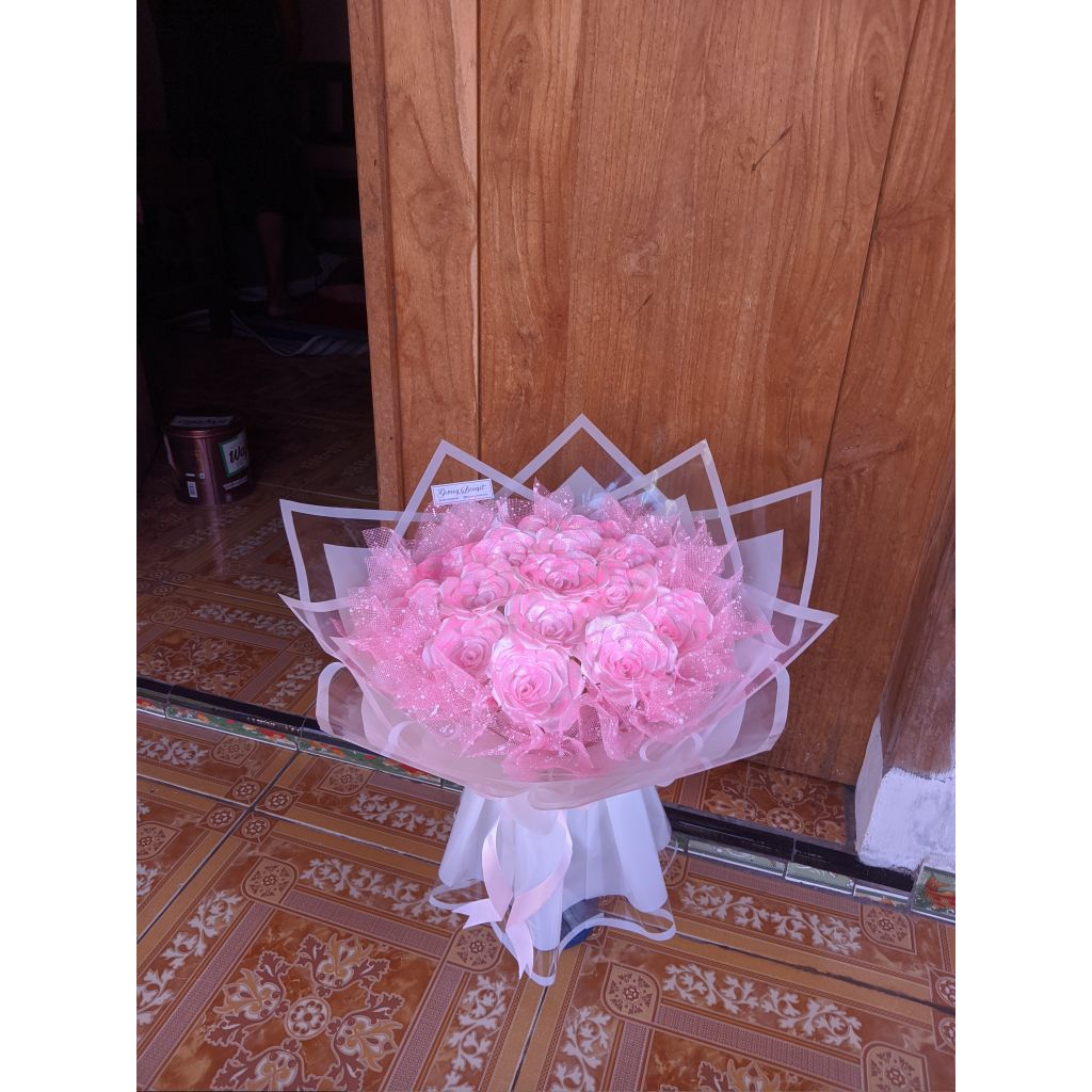 

buket bunga pita satin 2 cm