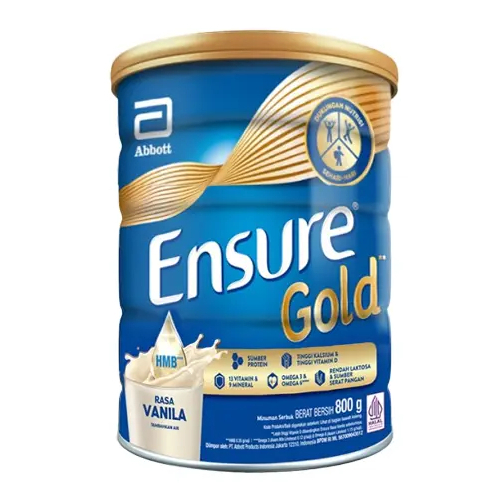 

Ensure Gold HMB Vanila 800 g - Nutrisi Dewasa Rendah Laktosa