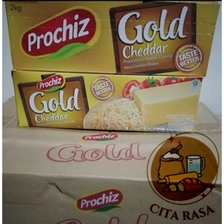 

PROCHIZ GOLD CHEDDAR 2 KG 1 KARTON ISI 8 PCS