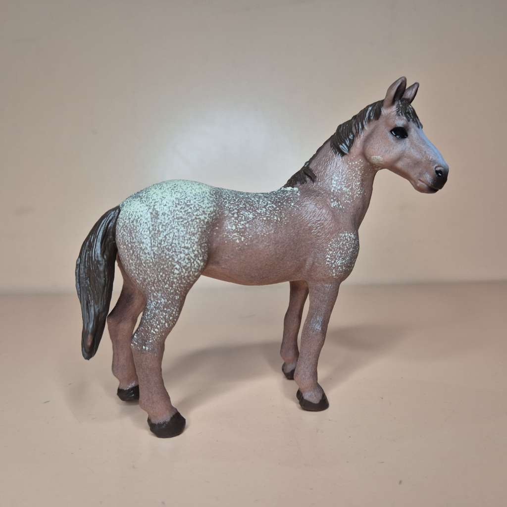 Figure Horse kuda Appaloosa coklat totol totol PVC Miniatur detail rapi 11cm