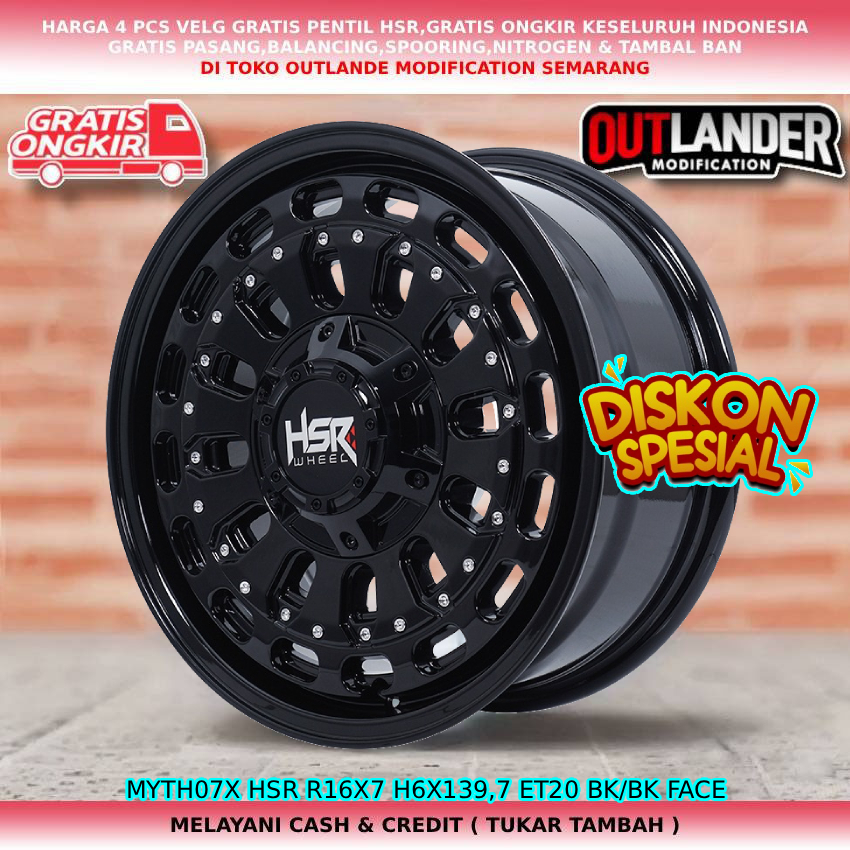 velg mobil Fortuner Colorado Trailblazer Dmax Panther dll velg R16 velg hsr myth07 R16