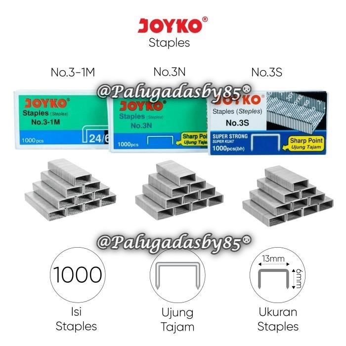 

(1 Kotak Kecil) GABUNGAN Staples JOYKO No.3-1M No.3S No.3N / Staples Joyko No 3 (1 Kotak Kecil)