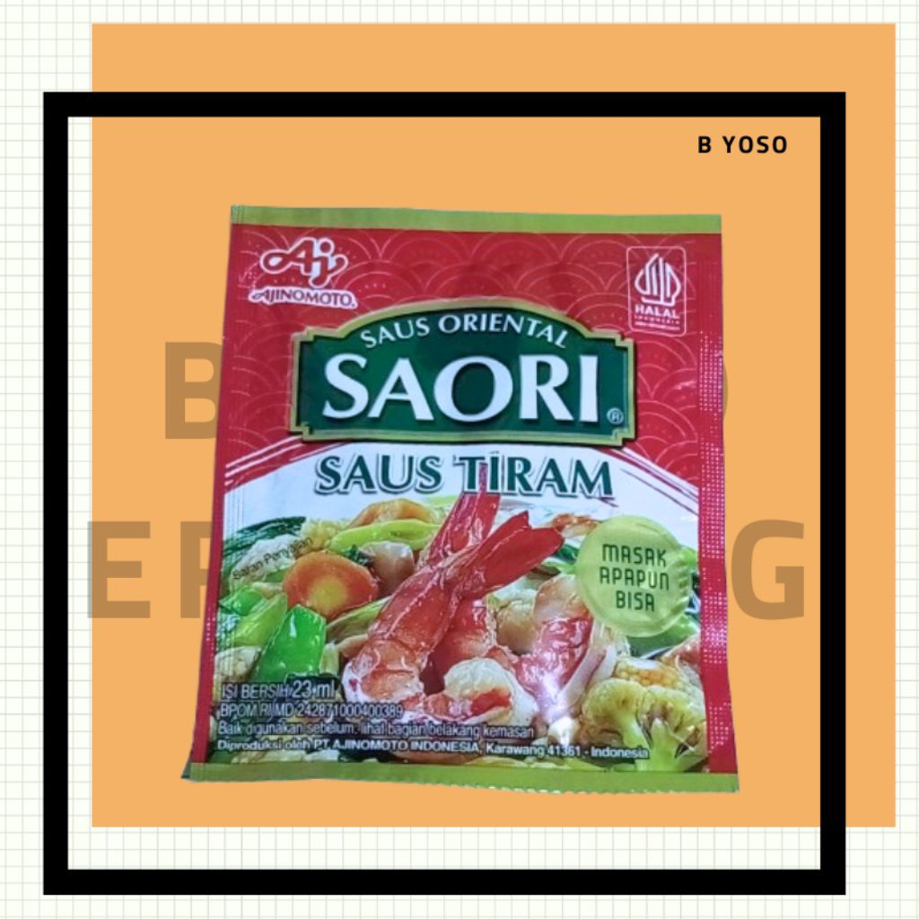 

Saori saus tiram per sachet 23ml