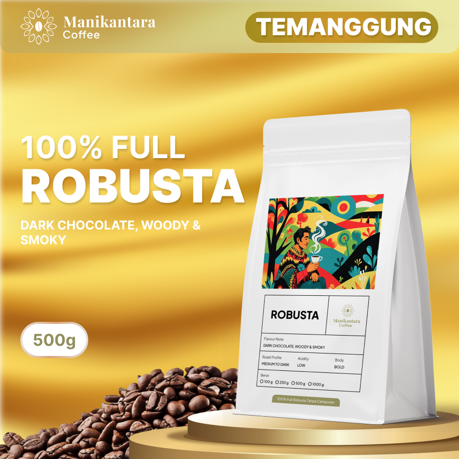 

MANIKANTARA Kopi Bubuk Robusta 500 Gram Murni 100% Premium Tanpa Campuran Apapun