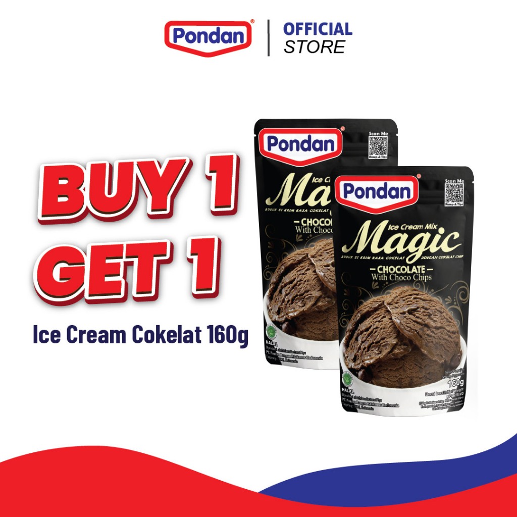 

(BUY 1 GET 1) Pondan Magic Ice Cream Cokelat 160gr EXPIRED 22 NOVEMBER 2025